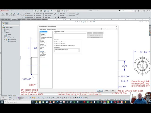 فیلم آموزشی: اشکال در سبک ISO ANSI SolidWorks با زیرنویس فارسی