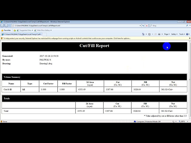 فیلم آموزشی: نحوه ایجاد گزارش Cut & Fill ( civil 3d)