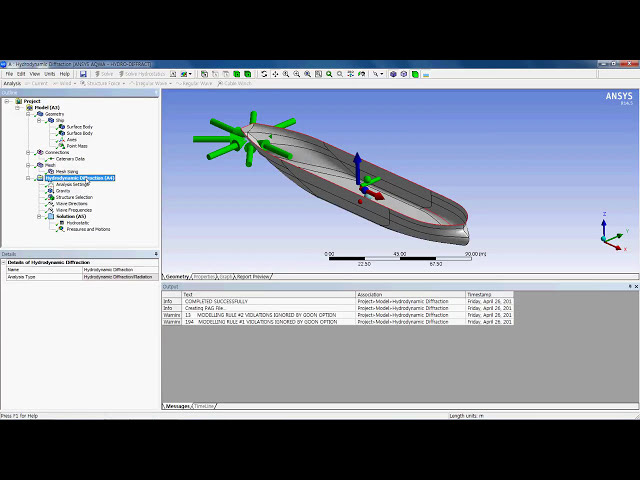 فیلم آموزشی: مورد عملیات ANSYS AQWA در محیط Workbech