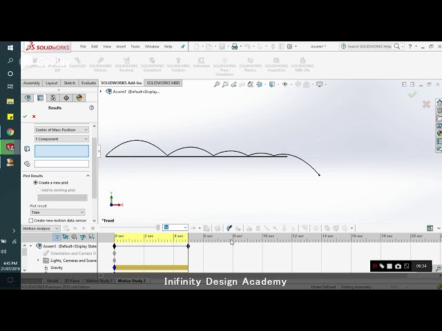 فیلم آموزشی: تجزیه و تحلیل حرکت پرتابه با استفاده از Solidworks با زیرنویس فارسی