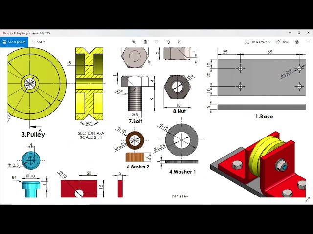 فیلم آموزشی: آموزش Solidworks مجموعه پشتیبانی قرقره