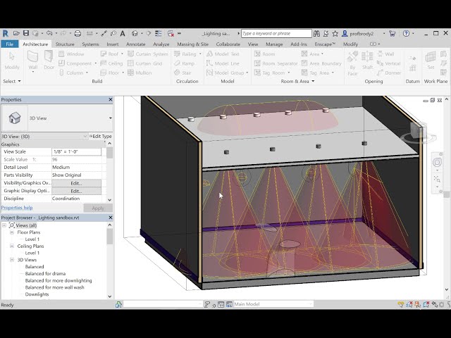 فیلم آموزشی: تکنیک های نورپردازی در Revit با زیرنویس فارسی