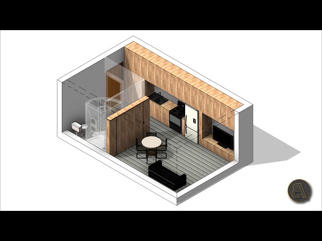 فیلم آموزشی: باز کردن نمای سه بعدی آپارتمان در آموزش Revit با زیرنویس فارسی