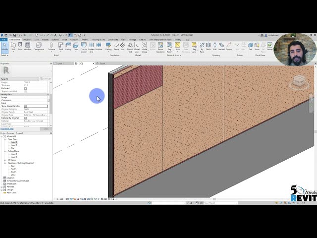 فیلم آموزشی: ایجاد بخشی از دیوار در Revit 2022 با زیرنویس فارسی