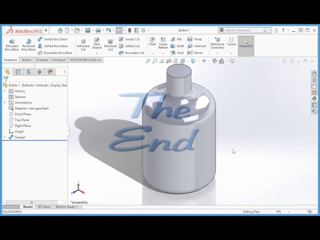 فیلم آموزشی: SOLIDWORKS 2020: Guide Curve Sweep با زیرنویس فارسی