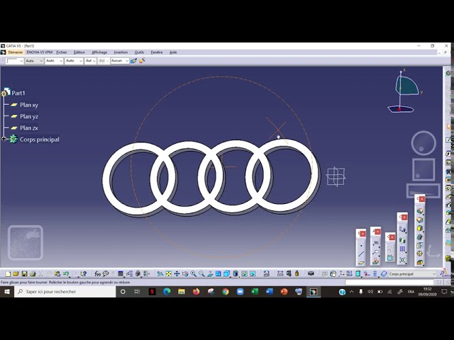 فیلم آموزشی: CATIA V5 Relimitation Tool Vs AUDI Logo Eraser با زیرنویس فارسی