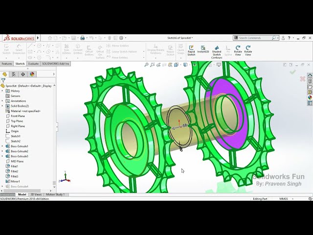 فیلم آموزشی: مطالعه حرکت مونتاژ طرح نوار نقاله زنجیره پلاستیک مدولار در Solidworks با زیرنویس فارسی