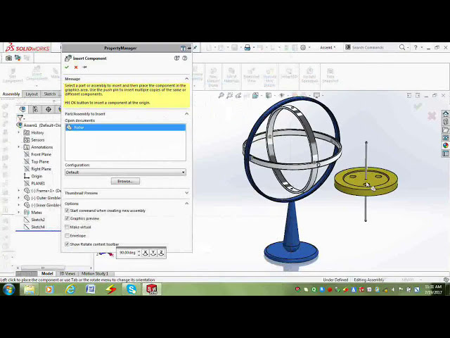 فیلم آموزشی: آموزش Solidworks | طراحی ژیروسکوپ و مطالعه حرکت در Solidworks