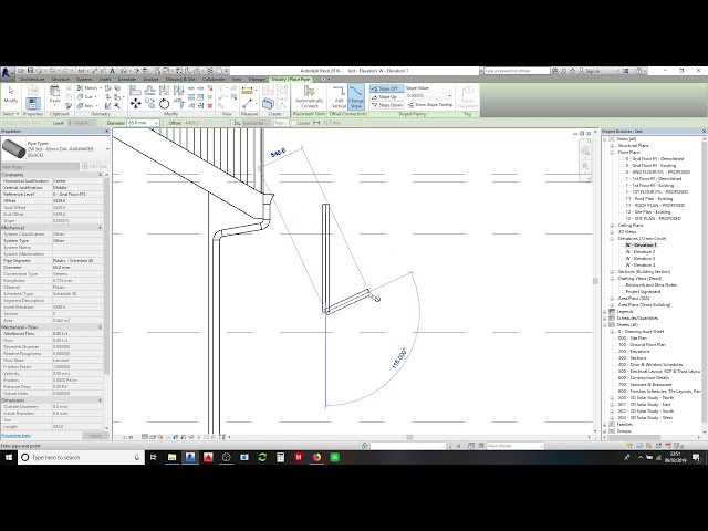 فیلم آموزشی: Revit Rainwater Down Pipes با استفاده از System Pipes با زیرنویس فارسی