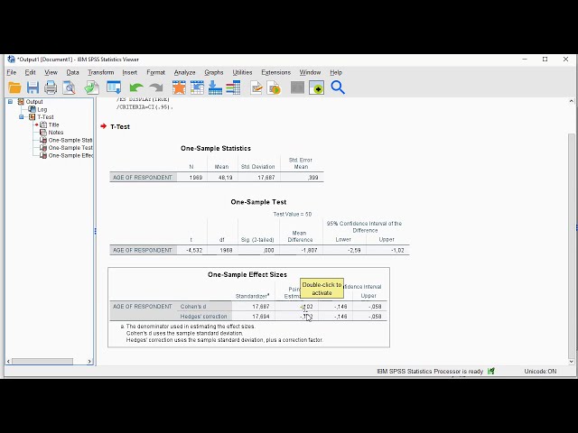 فیلم آموزشی: SPSS - d کوهن (یک نمونه) با زیرنویس فارسی