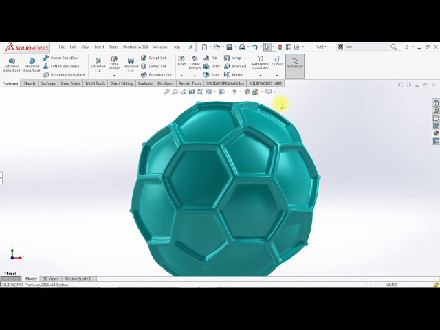 فیلم آموزشی: آموزش مدلسازی 'Football Debossed' در Solidworks 2016