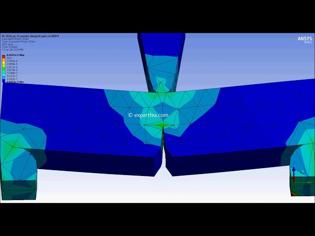 فیلم آموزشی: 1 در جهان!!! ANSYS WB - SMART (مانند XFEM) انتشار ترک در نمونه Charpy (v1، آزمایشی)