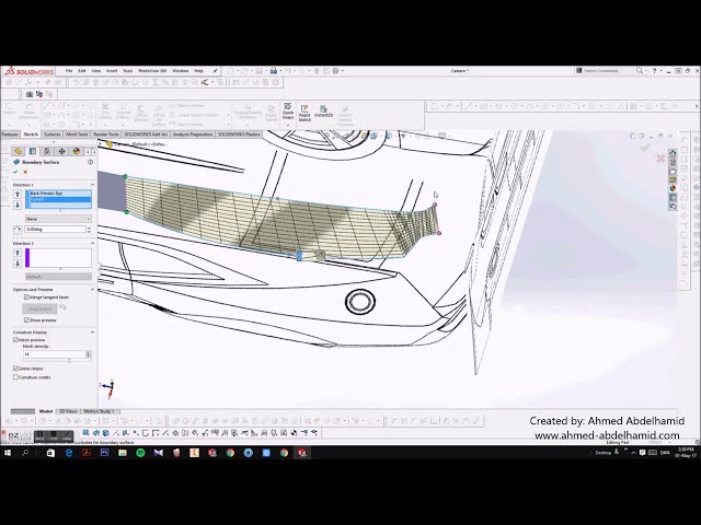 فیلم آموزشی: شورولت کامارو / Solidworks-Surfacing - 1 با زیرنویس فارسی