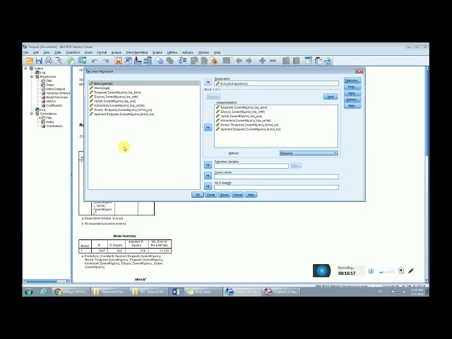 فیلم آموزشی: رگرسیون خطی چندگانه در SPSS