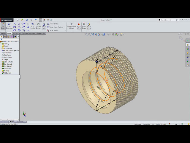 فیلم آموزشی: ایجاد Knurling واقعی بر روی سطح استوانه ای (SolidWorks)