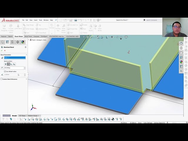 فیلم آموزشی: SOLIDWORKS با استفاده از دستور Sketched Bend