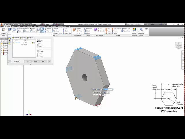 فیلم آموزشی: آموزش Autodesk Inventor Eccentric and Hexagon Cams