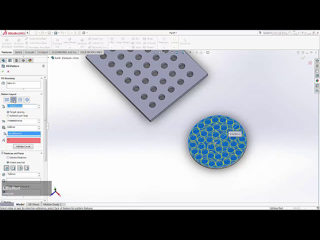 فیلم آموزشی: Solidworks چگونه از ابزارهای Fill Pattern استفاده کنیم