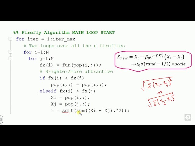فیلم آموزشی: کد متلب الگوریتم فایرفلای
