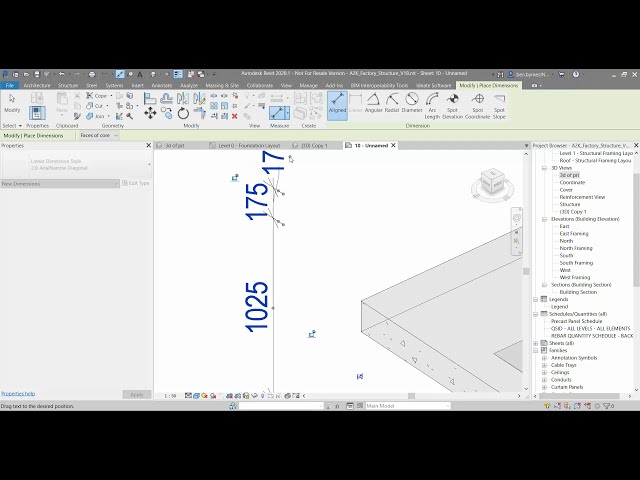 فیلم آموزشی: ابعاد سه بعدی در Revit با زیرنویس فارسی