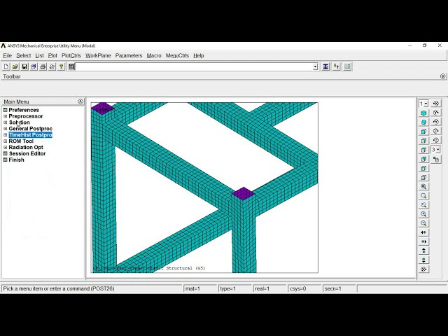 فیلم آموزشی: تجزیه و تحلیل مودال و هارمونیک قاب پایه با استفاده از ANSYS APDL