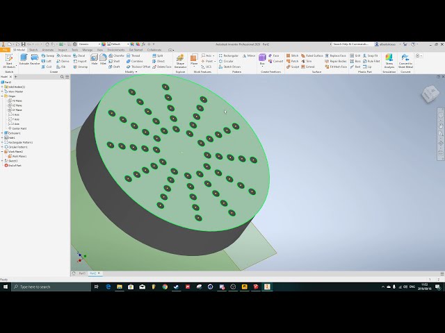 فیلم آموزشی: نحوه استفاده از هندسه پروژه و الگوسازی در Autodesk Inventor با زیرنویس فارسی