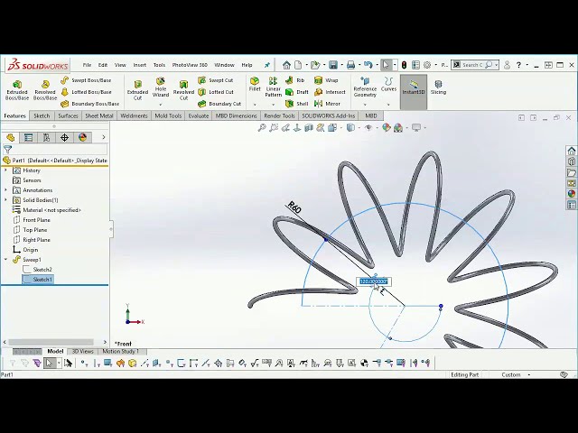 فیلم آموزشی: ایجاد Arc Spring توسط SOLIDWORKS 2019