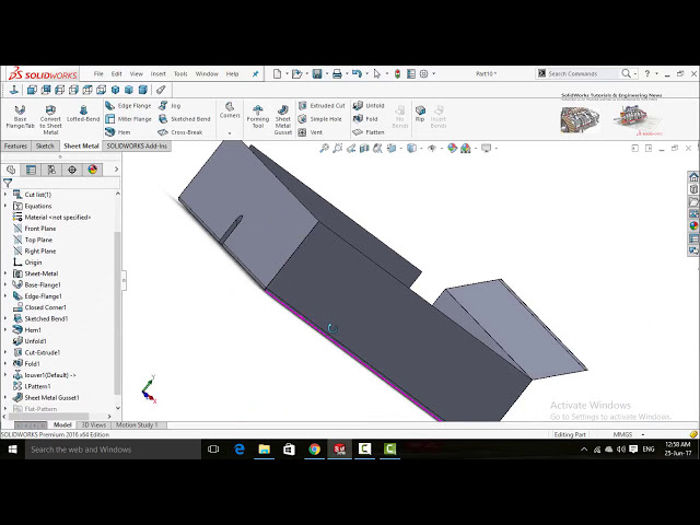 فیلم آموزشی: آموزش SolidWorks مقدمه ای بر دستورات مهم در ورق فلز با زیرنویس فارسی