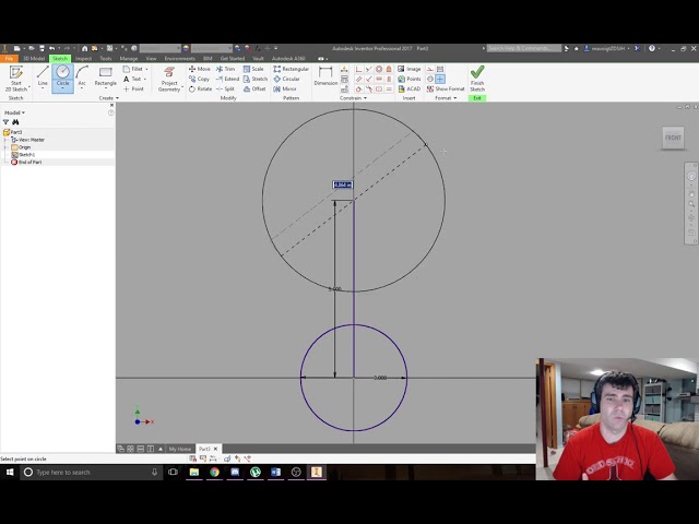 فیلم آموزشی: Autodesk Inventor Diameter and Radius Circle معرفی با زیرنویس فارسی