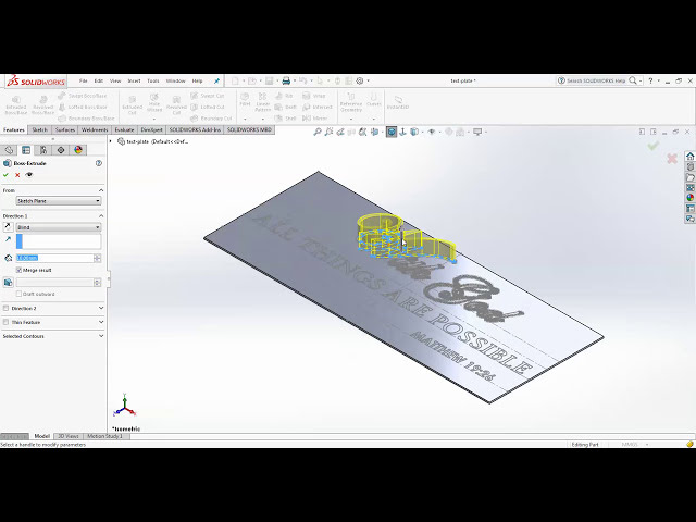 فیلم آموزشی: چگونه مشکل را برطرف کنیم متن Sketch نمی تواند Solidworks را Extrude کند