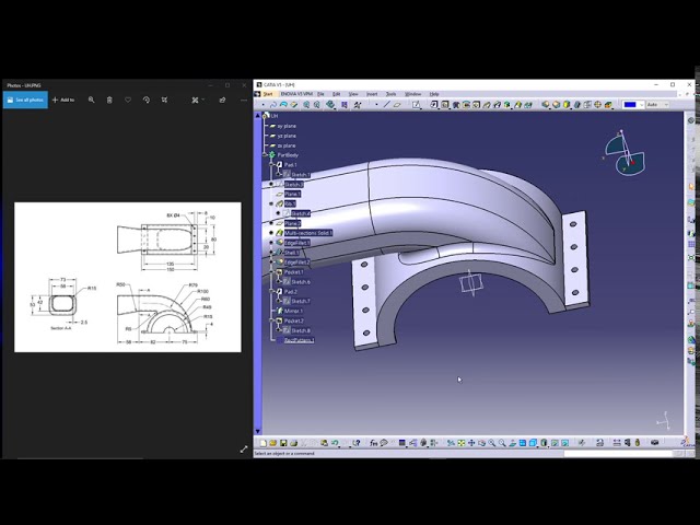 فیلم آموزشی: CATIA V5 - محفظه بالایی برای دمنده موتور با زیرنویس فارسی