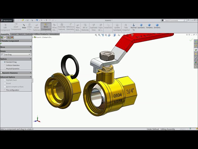 فیلم آموزشی: آموزش Solidworks مونتاژ شیر توپی در Solidworks قسمت 4