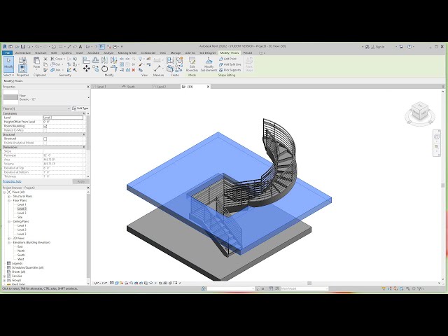 فیلم آموزشی: Revit Rectangular to Spiral Stairs با زیرنویس فارسی