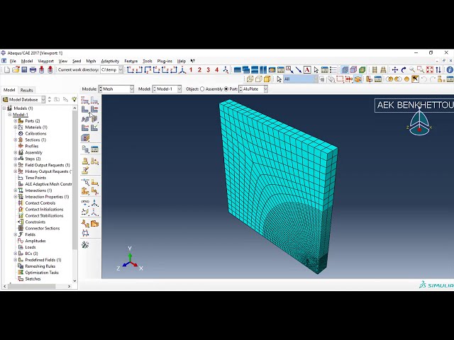 فیلم آموزشی: گلوله ضربه Abaqus با استفاده از مواد جانسون کوک Damage part1