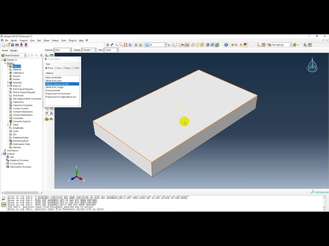 فیلم آموزشی: ABAQUS: نحوه ایجاد قسمت، تنظیم یک نقطه / نقطه مرجع و حذف ویژگی ها.