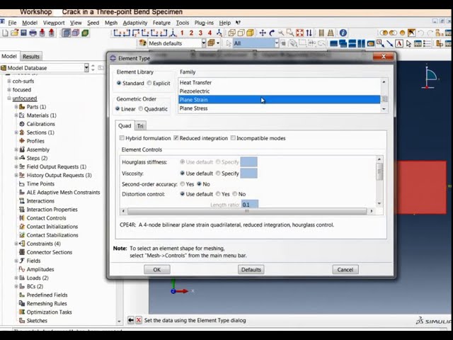 فیلم آموزشی: ABAQUS گام به گام نمونه ترک خم سه نقطه ای