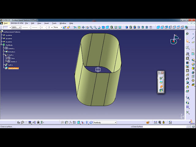 فیلم آموزشی: ویژگی های مبتنی بر سطح - کارگاه طراحی قطعات CATiA برای مبتدیان با زیرنویس فارسی