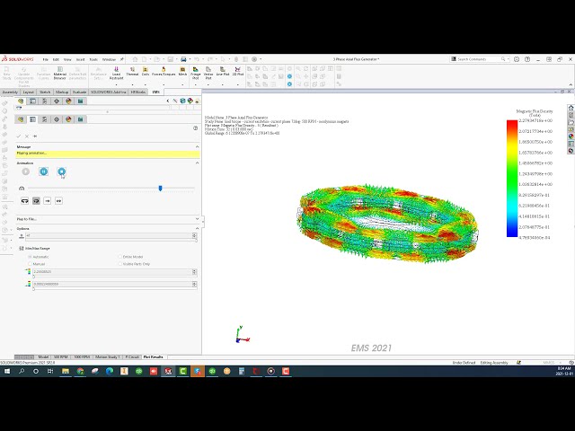 فیلم آموزشی: [وبینار] - شبیه سازی ماشین های شار محوری در EMS/SolidWorks با زیرنویس فارسی