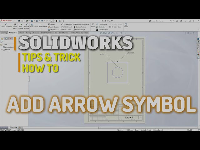 فیلم آموزشی: Solidworks چگونه نماد پیکان را اضافه کنیم با زیرنویس فارسی