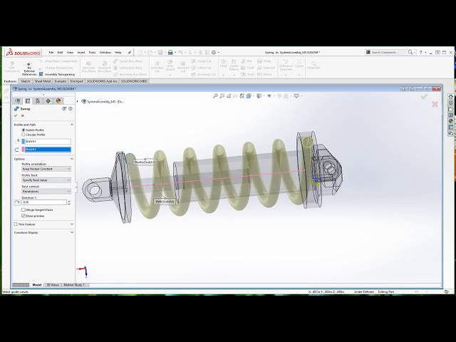 فیلم آموزشی: Solidworks: Create Spring and Motion Study با زیرنویس فارسی