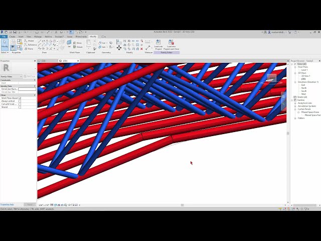 فیلم آموزشی: برنامه قاب فضایی مبتنی بر الگوی دیوار پرده Revit با زیرنویس فارسی