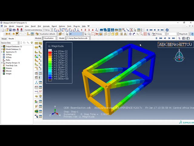 فیلم آموزشی: Abaqus Tutorial 3 (Basic): Beam Elements