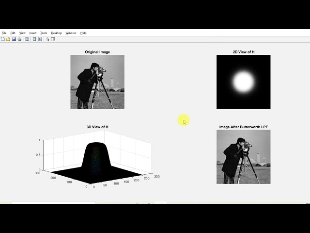 فیلم آموزشی: Butterworth فیلتر پایین گذر یک تصویر | برنامه نویسی متلب | پردازش تصویر دیجیتال