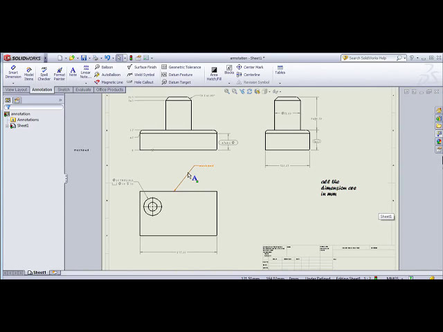 فیلم آموزشی: ابعاد و حاشیه نویسی در SOLIDWORKS