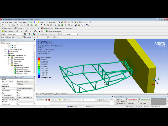 فیلم آموزشی: آموزش Ansys - تاثیر بر شاسی با استفاده از ماژول دینامیک واضح (تست تصادف)