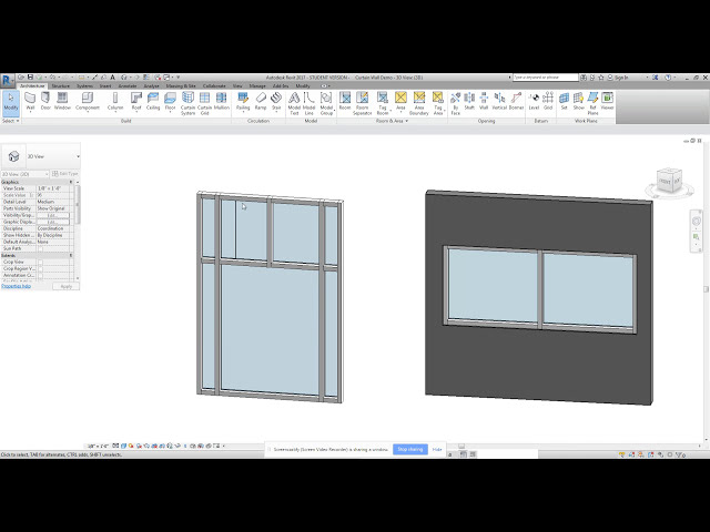 فیلم آموزشی: Revit Curtain Wall Grid and Mullions با زیرنویس فارسی