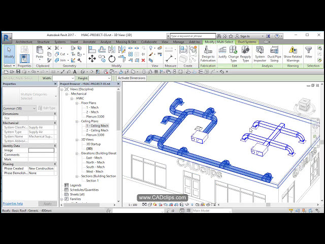 فیلم آموزشی: REVIT HVAC PROJECT 04 ADD SUPPLY DUCTS با زیرنویس فارسی