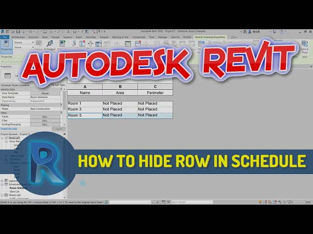 فیلم آموزشی: آموزش Revit How To Hide Row In Schedule