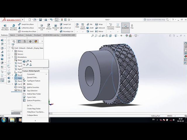 فیلم آموزشی: آموزش SolidWorks - چگونه Knurling بسازیم با زیرنویس فارسی