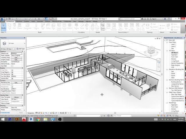 فیلم آموزشی: آموزش Revit: پلان سه بعدی طبقه با زیرنویس فارسی